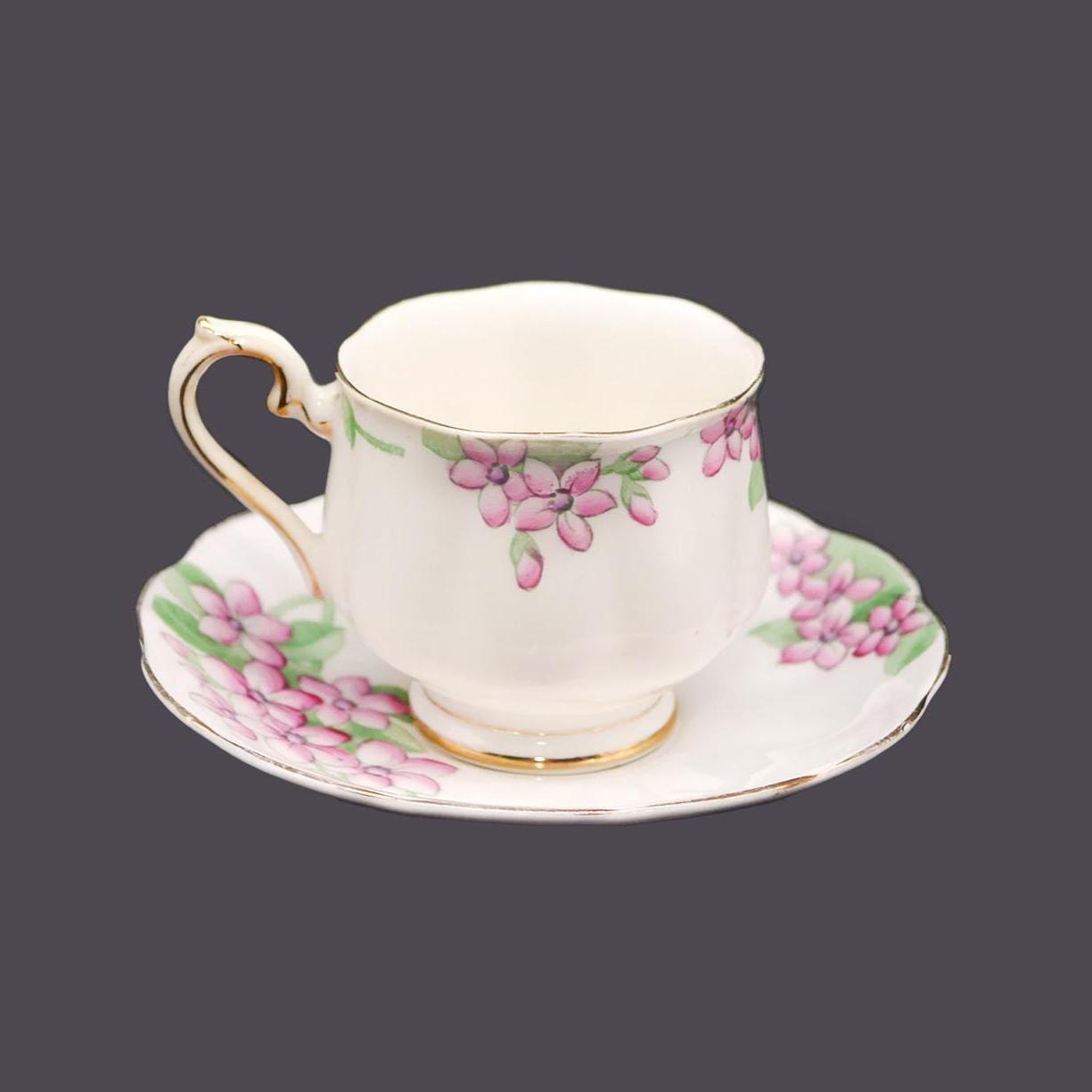 Pink floral pattern porcelain coffee cup set